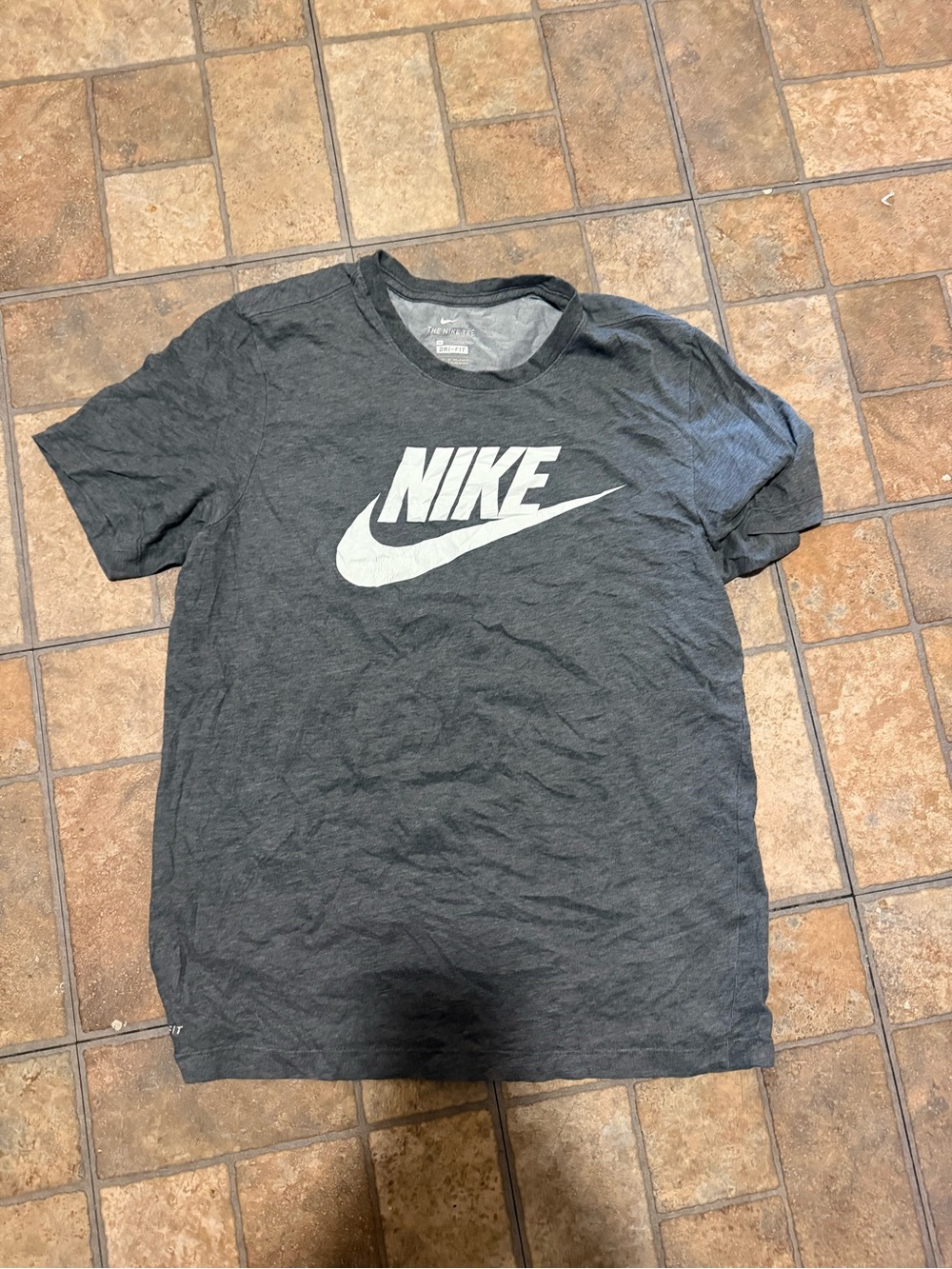Nike Women's Dark Gray Short Sleeve Logo Tee
